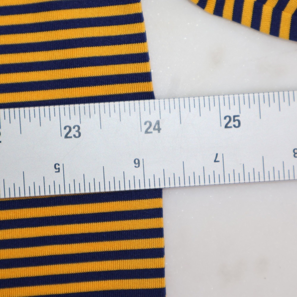 Peter Millar Aronimink Golf Club Polo Shirt Mens Large Striped Navy Gold L - Picture 5 of 9